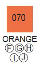 Ручка кисть ZIG Clean Color Real Brush, перо ворс, цвет Orange (Оранжевый)