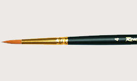 Синтетика круглая удлиненная черная ручка №4 
