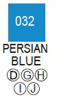 Ручка кисть ZIG Clean Color Real Brush, перо ворс, цвет Persian Blue (Персидский синий)
