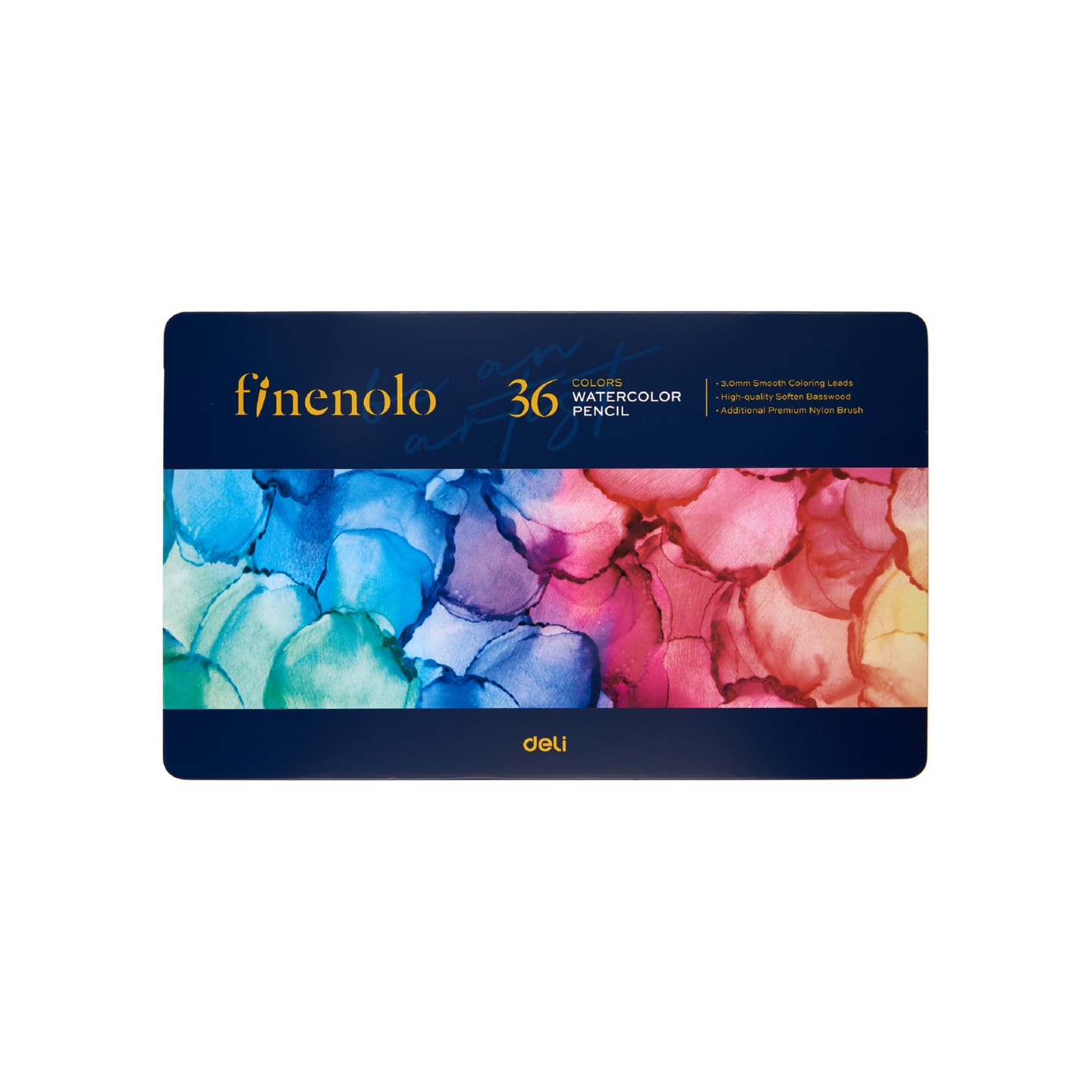 Набор акварельных карандашей Finenolo 36 цветов в металлическом пенале