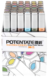 Пигментные маркеры Potentate Box Set 36 цветов