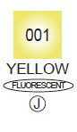 Ручка кисть ZIG Clean Color Real Brush, перо ворс, цвет Fl.Yellow (Флуорисцентный Желтый)