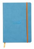 Rhodia Записная книжка в линейку на сшивке с резинкой-фиксатором, A5, бирюзовый