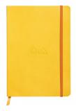 Rhodia Записная книжка в линейку на сшивке с резинкой-фиксатором, A5, желтый