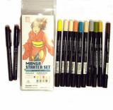 Набор спиртовых маркеров Zig Kurecolor Manga Japanese Girl, 10 маркеров + 2 ручки