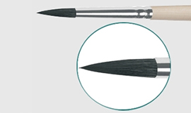 Белка микс (смесь волоса белки и синтетики) короткая белая ручка  №5