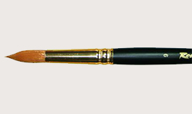 Синтетика круглая удлиненная черная ручка №9