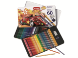 Набор цветных карандашей "Машина" 58 карандашей+ластик+точилка в мет. упаковке