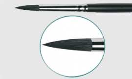 Белка круглая удлиненная черная ручка №6