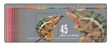 Набор цветных карандашей "Хамелеон" 45цв в металлической коробке