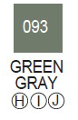 Ручка кисть ZIG Clean Color Real Brush, перо ворс, цвет Green Gray (Зелено серый)