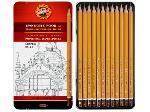 KOH-I-NOOR Набор профессиональных чернографитных карандашей "Graphic"(5В-5Н), 12 шт,
