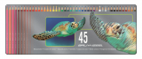 Набор цветных карандашей "Черепаха" 45цв в металлической коробке