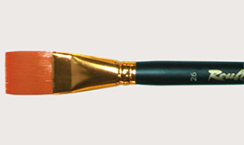 Синтетика плоская удлиненная черная ручка № 26