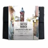 Набор спиртовых маркеров Sketchmarker Architecture 36 set, Архитектура, 36 маркеров + сумка органайз