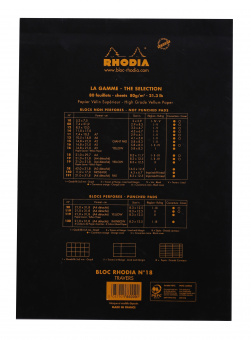 Блокнот Rhodia Basics, 210х297 мм, черный