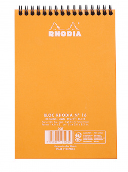 Блокнот Rhodia Classic, 148х210 мм, оранжевый