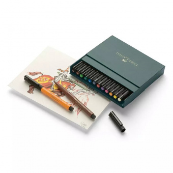 Капиллярные ручки PITT ARTIST PEN, 12 цветов в студийной коробке