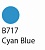 Маркер MARVY LePlume с наконечником кисть B717 CYAN BLUE