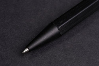 Ручка шариковая автомат Rhodia scRipt, черная, корпус алюминиевый черный, линия 0,7 мм