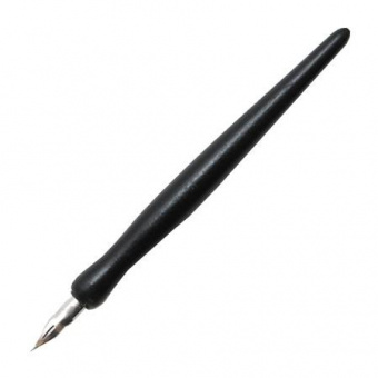 Деревянная ручка-держатель для пера с пером